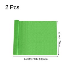 2pcs Crepe Paper Rolls DIY Decoration 7.5ft Long 20 Inch Wide Yellow Green