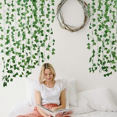 Fake Vines for Room Decor(24Pack168Ft) Aesthetic Artificial Plant Ivy Green