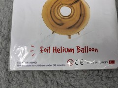 Number 8 Eight Foil Helium Balloon 40 inches, Gold, Birthday, Party, New
