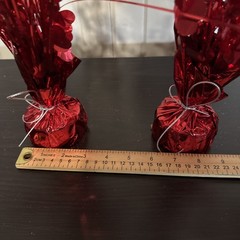 Valentine’s Day – Red – Love – Shiny Hearts Party Decor Balloon Weights 12”