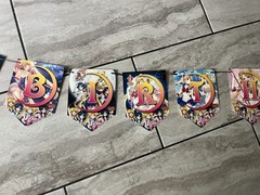 Sailor Moon Pretty Guardians hanging letter birthday banner
