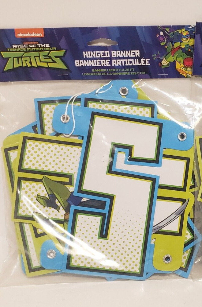 Nickelodeon Rise of TMNT 4.25′ SHELL-EBRATE! Banner NEW