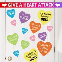 120 PCS 4 Size Large Heart Paper Cutouts Assorted Colors Valentine Craft