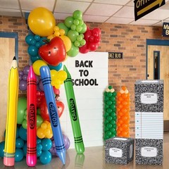 School Celebration Decorations Classroom Composition Book Balloon Boxes Infla…