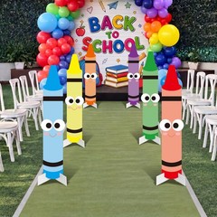 Memorywuu 6pc Crayon Yard Signs Multicolor