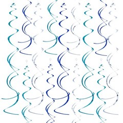 Ceiling Swirl Foil Decorations Hanging Plastic Streamer Themed Swirl Party fo…