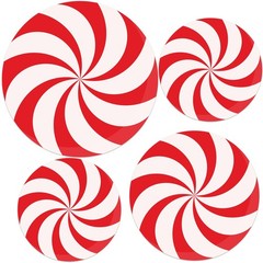 35 PCS Large Christmas Candy Cutouts 3 Sizes Red Peppermint Paper Decor