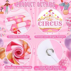 Carnival Circus Porch Banner Decorations Circus Party Awning Hanging Banner