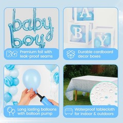 All-In-One Baby Shower Decorations Kit – Blue 165 Pcs