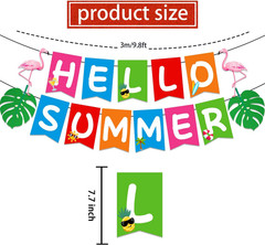 Summer Party Decorations, Beach Party Decorations Include Hello Summer Banner an