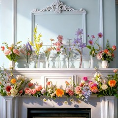 8 PCS Artificial Wildflowers Table Centerpiece Vases Silk Flower Arrangement