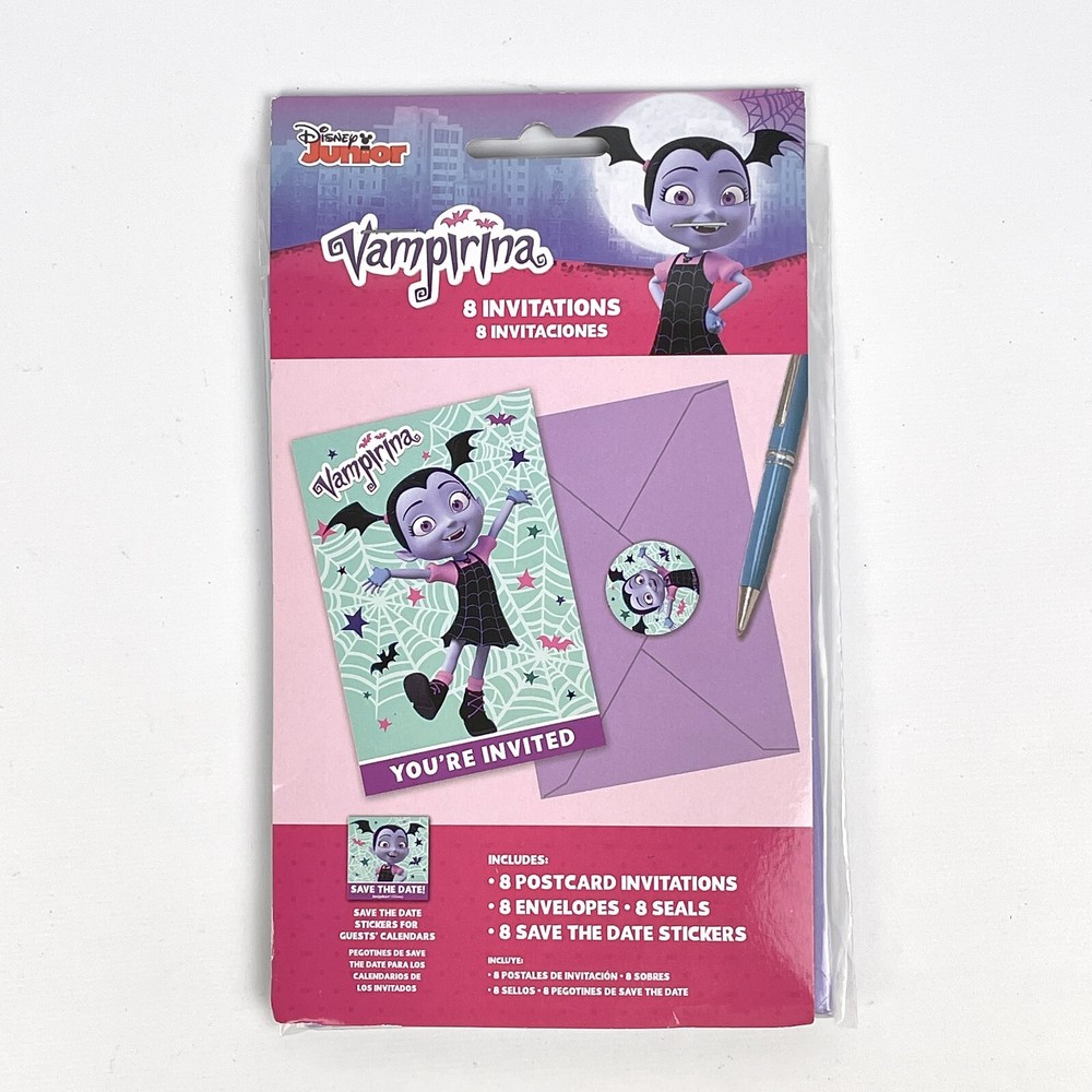 NEW Disney Vampirina 8-Count Party Invitations Set Includes Postcards + More!