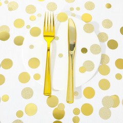 200 PCS Gold Circle Dots Glitter Metallic Paper Table Scatter Confetti