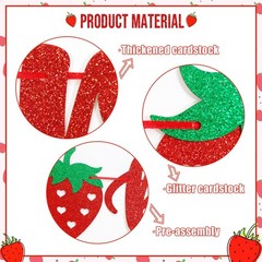 Berry In Love Bridal Shower Banner, Red Glitter