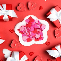 6000 PCS Paper Heart Shaped Table Confetti Valentine’s Day Wedding Engagement