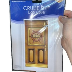 Pirate Ship Nautical Party Ocean Liner Cruise Ship CAPTAIN DOOR COVER 30in x 5ft