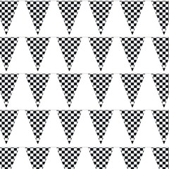 Banderines Triangulares 100Ft Para Decoracion De Fiestas, En Blanco Y Negro NEW.