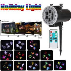 Christmas Snowflake Projector LED Moving Halloween Laser Light Outdoor Landscape