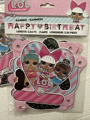 LOL Surprise Dolls Happy Birthday Letter Banner Girls Party Decoration Supplies