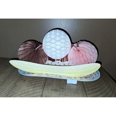 Vintage Beistle Honeycomb Banana Split Centerpiece Ice Cream Soda Shop Party