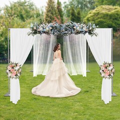 Beautiful Wedding Party Hardware Canopy Chuppah Square 4 Post Backdrop Stand kit