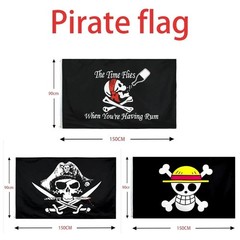3×5 Ft One Piece Luffy’s Straw Hat Pirate Flag High Quality Polyester Banner