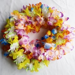 Hawaiian Luau Leis 12 Pack, Beach Party Favors For Adults, Multicolor