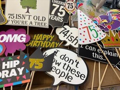 75th Birthday Picture Props
