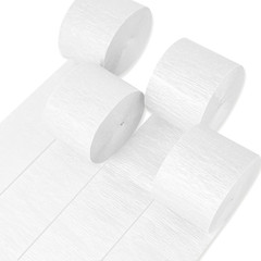 Crepe Paper Streamers 4 Rolls 328Ft, Pack of Multicolor Crepe Paper for Party, W