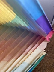 Vintage Rainbow Hanging Paper Fans Circle Decoration