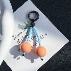 Cherry Colorful Beaded Pendant Handmade Unique Style Bag Pendant for Daily Use