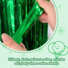 Shamrock Green Party Decorations, 2 Pack Foil 3.28 ft x 6.56 ft,