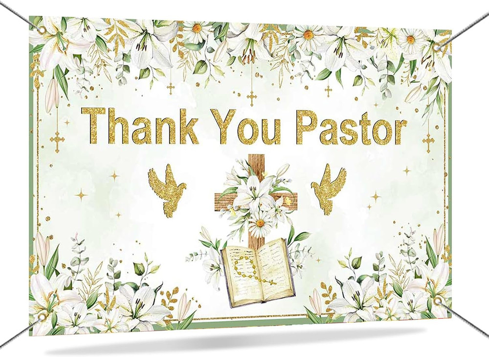 Pastor Appreciation Banner Backdrop Thank You Pastor Backdrop