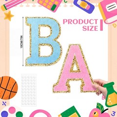 120 Pcs 7 Inch Large Bulletin Board Letters Set Colorful Embroidered Alphabet…