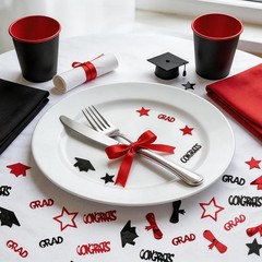 2000 PCS Black Red Graduation Confetti 2.1 Oz Class 2026 Table Grad Decor