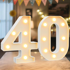 8.86 Inch Marquee Light up Numbers 40 for Party Decorations | Birthday Number De