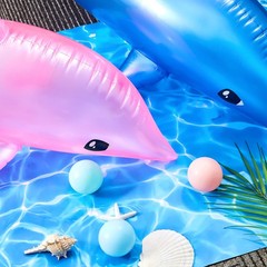 4 Pcs Inflatable Dolphin 28.4 Inch Blow up Dolphin Pool Toy Inflatable Sea An…