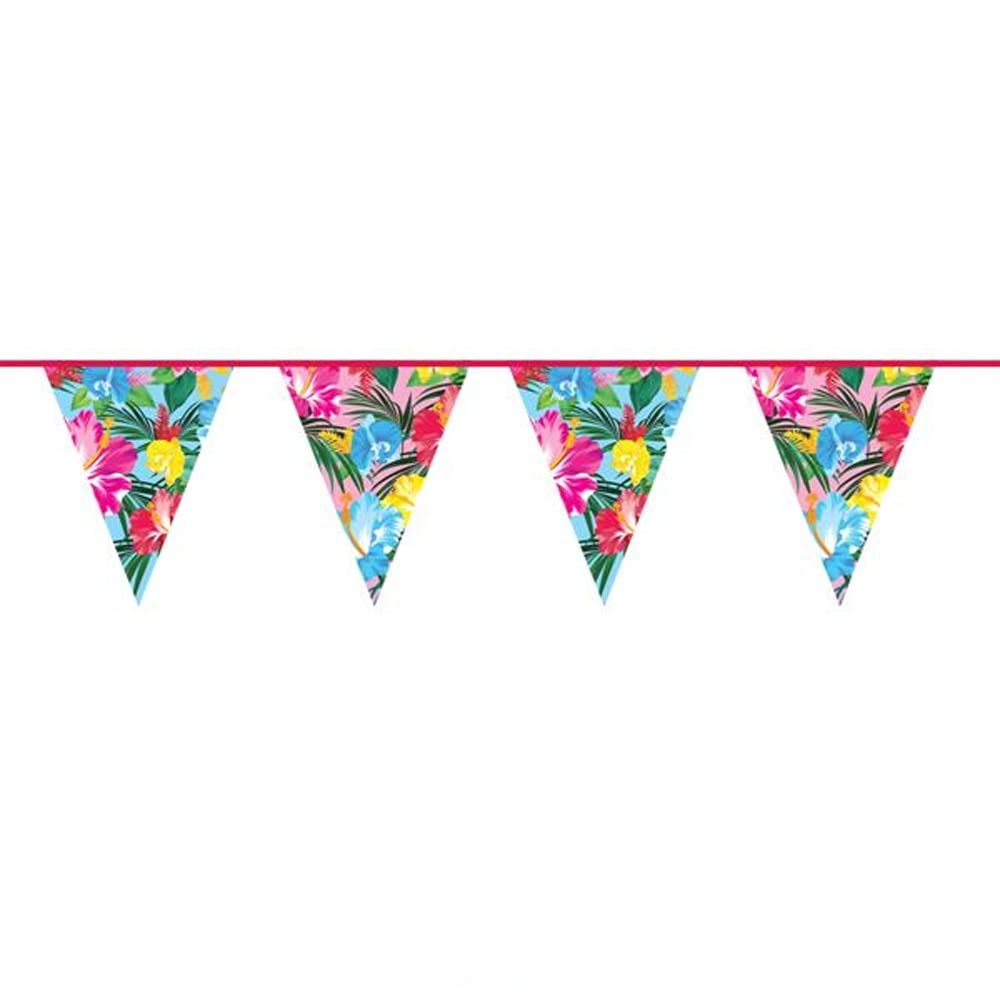 Folat 20717 Tropical Flowers Bunting Garland-10 m, Multi-Colored