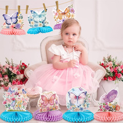 12 Pcs Butterfly Centerpieces for Tables Floral Butterfly Birthday Party Decorat