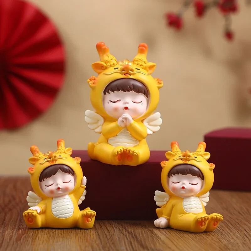1PCS Random Xianglong Fortune Car Home Decorations. mascot