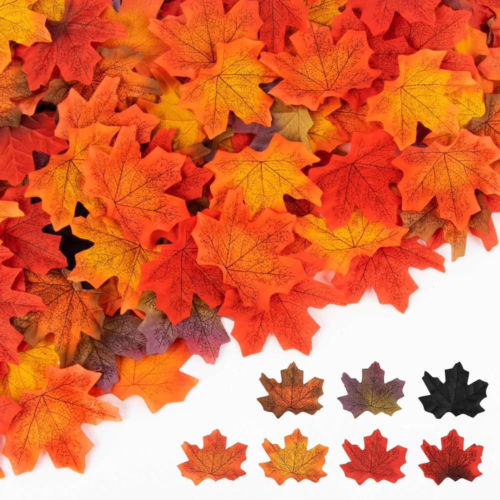 350PCS Fall Maple Leaves – Autumn Leaf Garland hojas Mixed Color