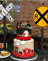 RAILROAD PARTY DECORATIONS | Train Signs w/ removable stand – Choice of style