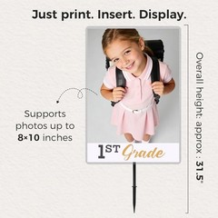 2026 Graduation Decorations– K–12 Photo Display Yard Signs with Stakes, Schoo.