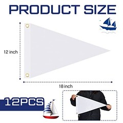 White 12×18 Inch Nylon Pennants Flags – Blank Flags 12×18 Inch Outdoor Pennants