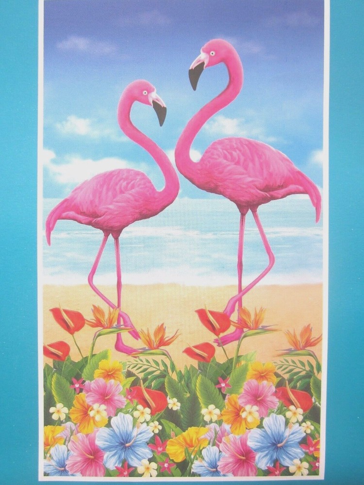 Pink Flamingos Tropical 42″x 72″ Packaged Wall/Door Mural Decoration BRAND NEW!