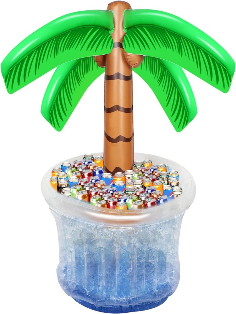 Zcaukya Inflatable Palm Tree Cooler, 60″ Blow Up Palm Tree Cooler for Tropica…