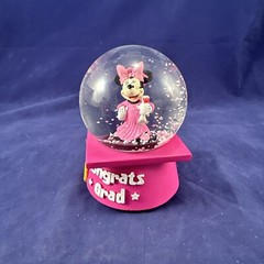 Disney Minnie Mouse Graduation Musical Water Globe Snowglobe Snow Congrats Grad
