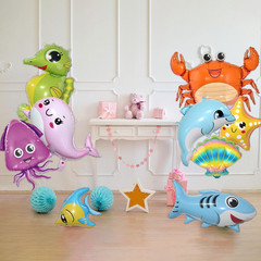 9 Pcs Sea Animal Balloons, under the Sea Decorations, Creature Shark Dolphin Wha