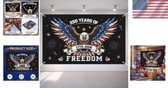Patriotic Eagle 250th Freedom Banner – Elegant Décor for Independence Day Events