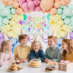 Pastel Rainbow Balloons Arch Garland Kit Different Sizes 18 12 5 Inch Latex Ball
